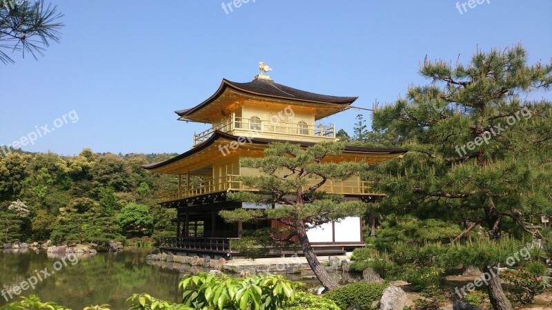 Japan Kyoto Japanese Style Kinkaku Ji Free Photos