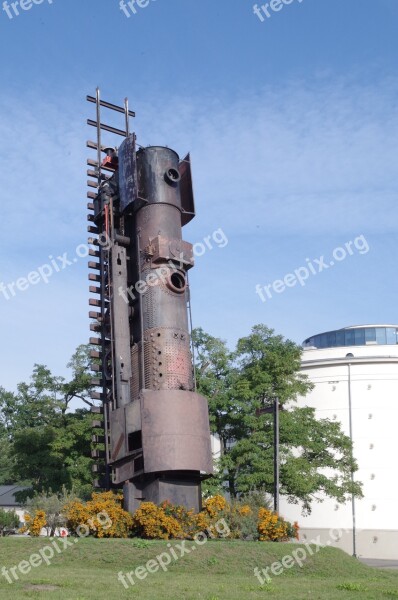 Wrocław Monument Steam Locomotive Historic Vehicle Free Photos