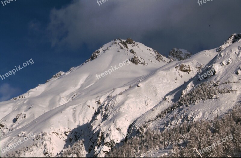 Mountain Winter Landscape Snow Alps