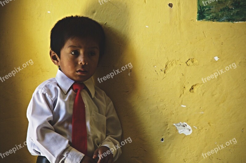 Cute Petit Brunette Boy Shoole