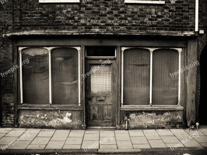 Vintage Closed Shop Derelict Old-fashioned