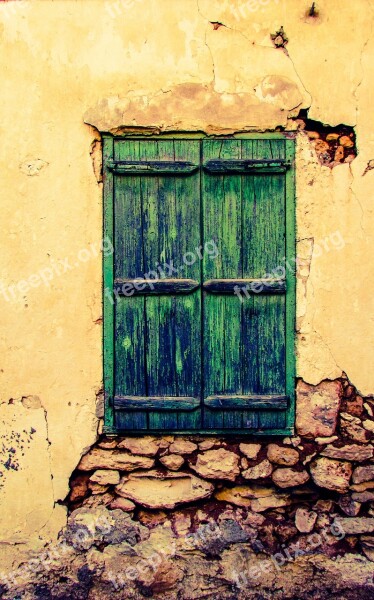 Window Wooden Aged Weathered Old House