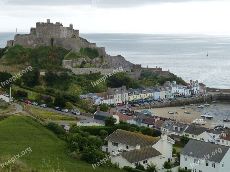 Jersey Castle Orgueil Port Ships