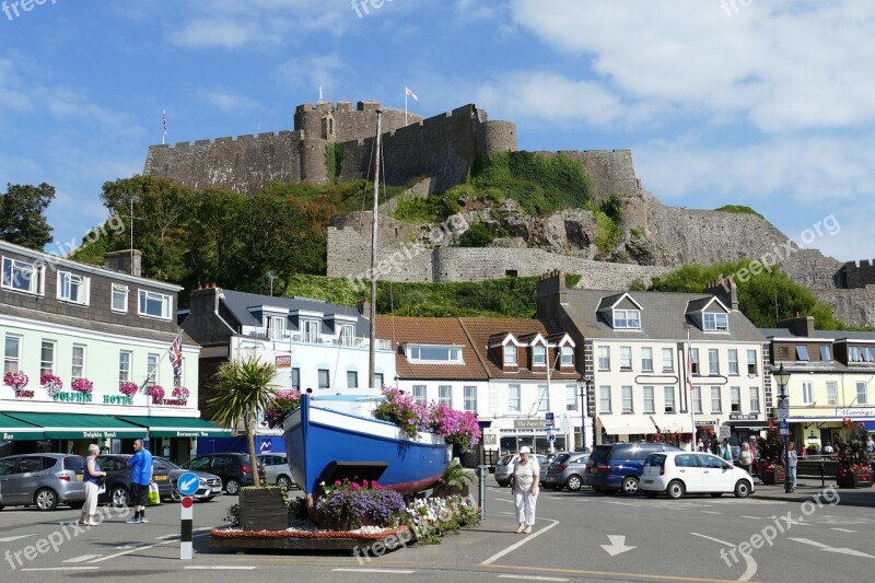 Jersey Castle Orgueil Port Island Of Jersey