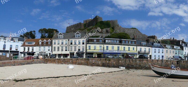 Jersey Castle Orgueil Port Island Of Jersey