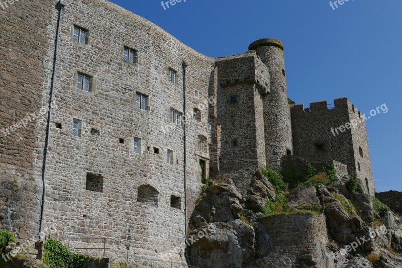 Jersey Castle Orgueil Port Island Of Jersey