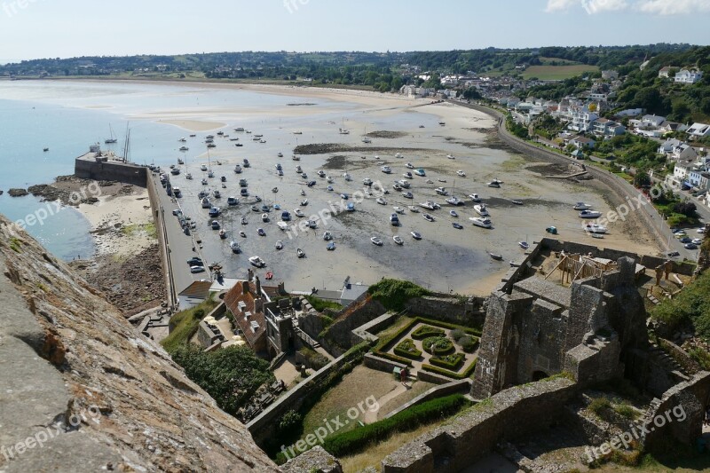 Jersey Castle Orgueil Port Island Of Jersey