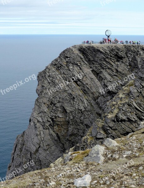 North Cape Abyss Rock Norway Sea