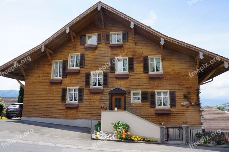 Switzerland Houses Window House Country