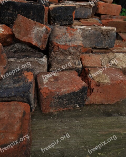 Bricks Old Chimney Handmade Over 100 Years Old Free Photos