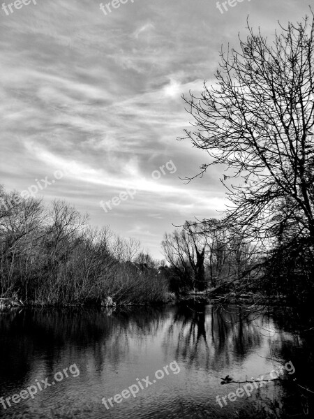 River Reflection Water Landscape Norfolk