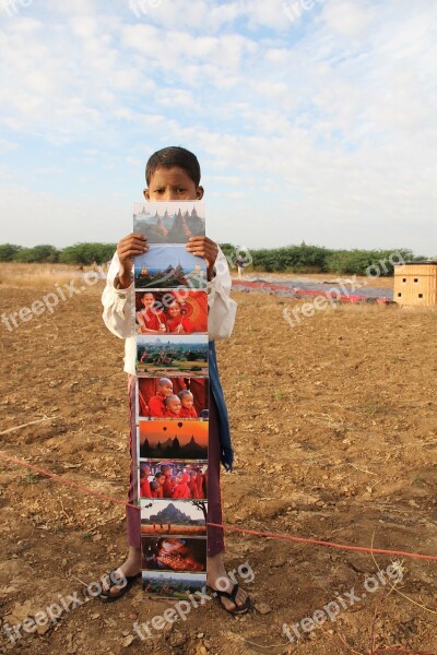 Boy Seller Postcards Child Sale