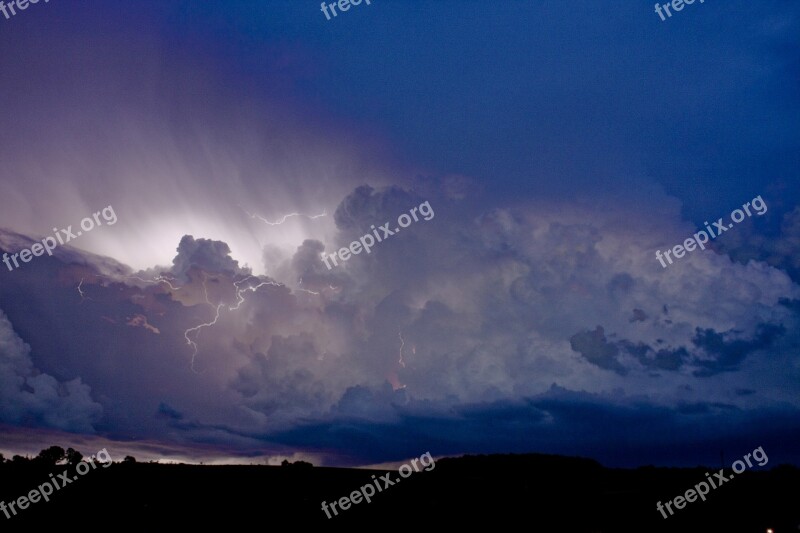 Lightning Thunder Storm Meteorology Flash