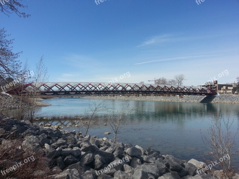 Calgary Peace Bridge Bridge Landmark Canada