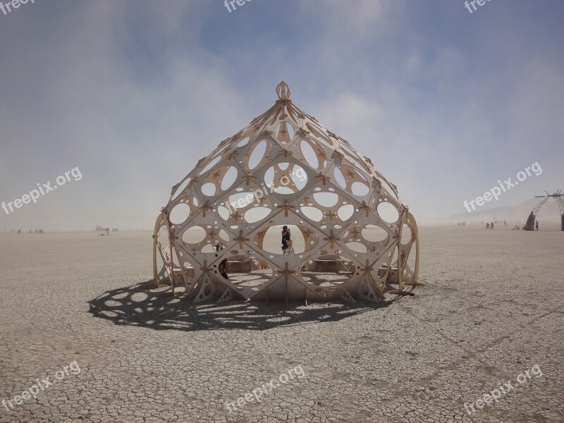 Burning Man Dome Dust Free Photos