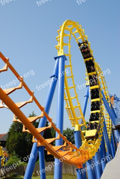 Roller Coaster Ride People Fun Amusement