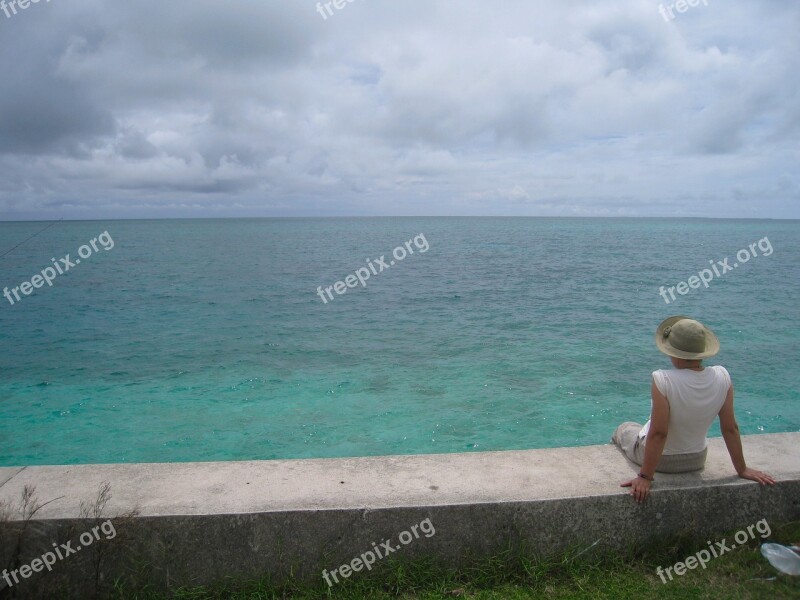 Coral Reefs Cloudy Sky Sea Horizon Japanese