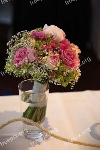 Flower Bridal Bouquet Wedding Marry Roses