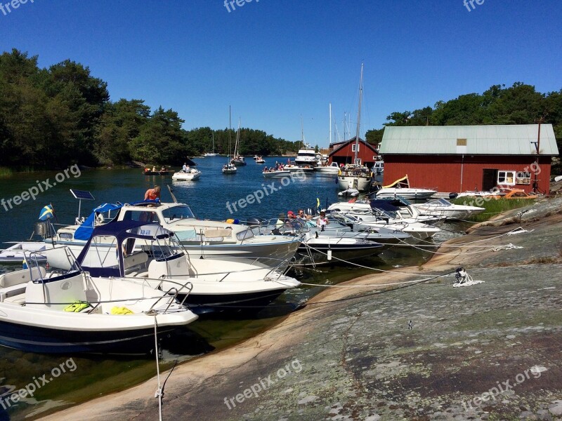 Boat Port Island Summer Harstena