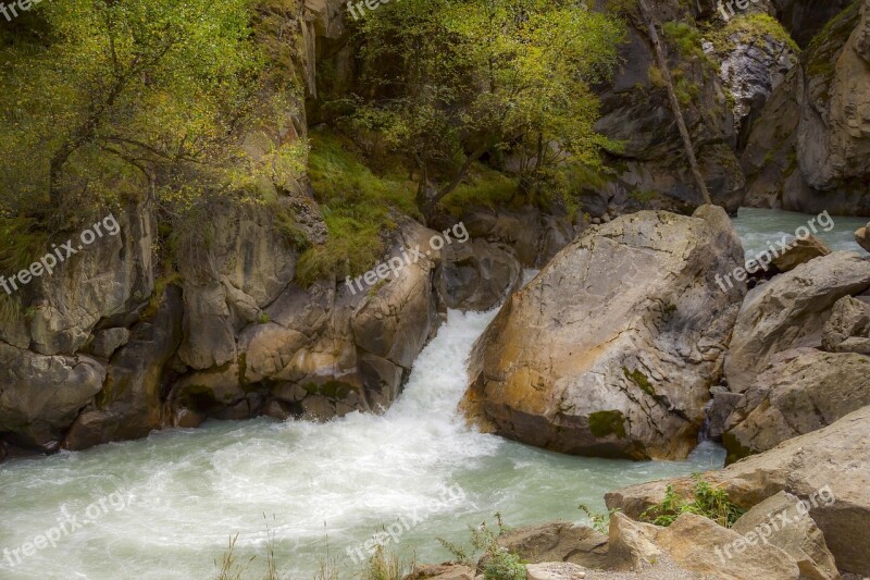 Mountains River Mountain River Landscape Rock