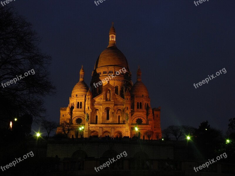 Night The Cathedral Architecture Church France