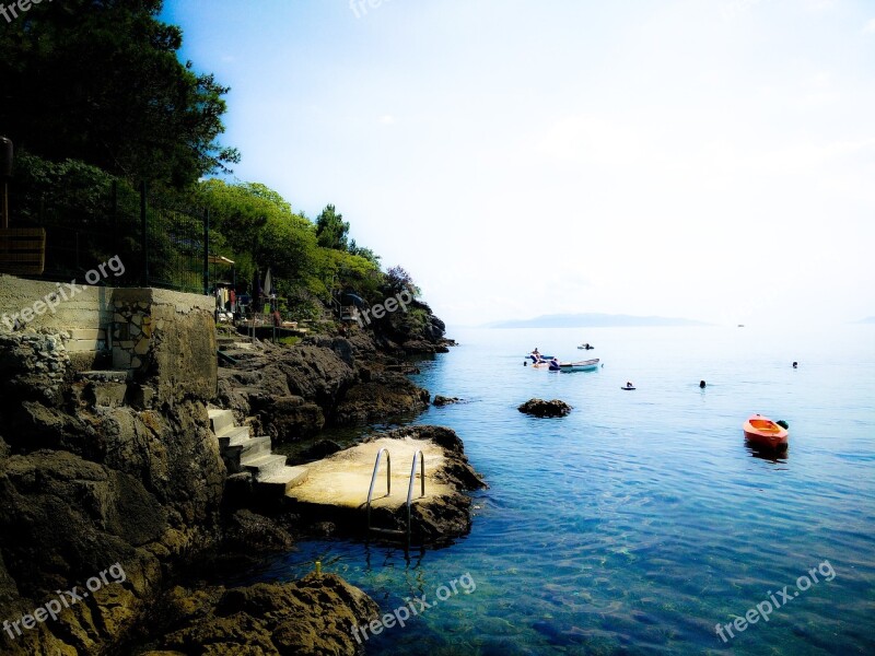 Croatia Camping Coast Swim Boats