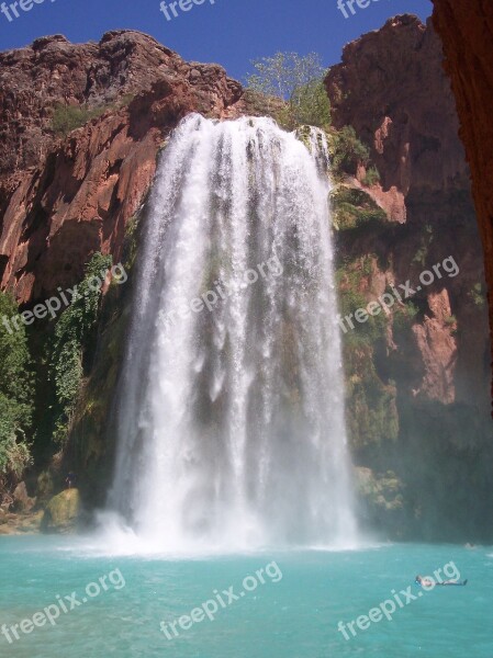 Nature Waterfall Outdoor Scenic Landscape