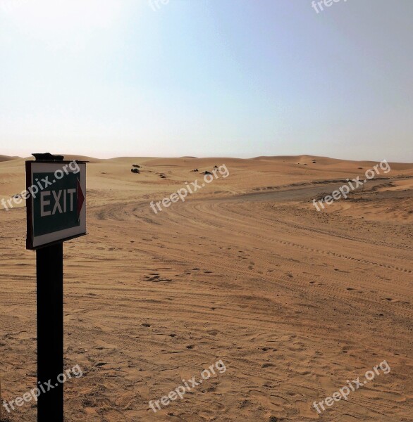 Road Sign Desert Sand Output Landscape