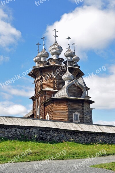 Russia Kizhi Church Dome Architecture