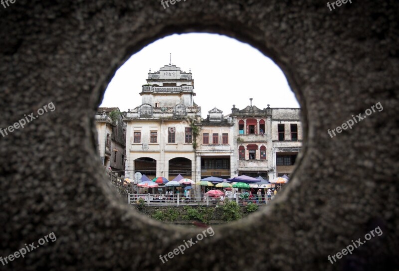 China The Scenery Kaiping Towers Round Composition