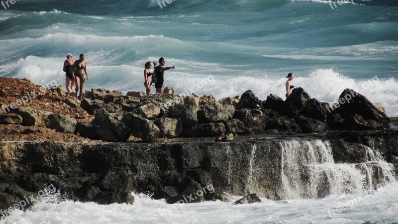 Wave Smashing Spectacular Sea Nature