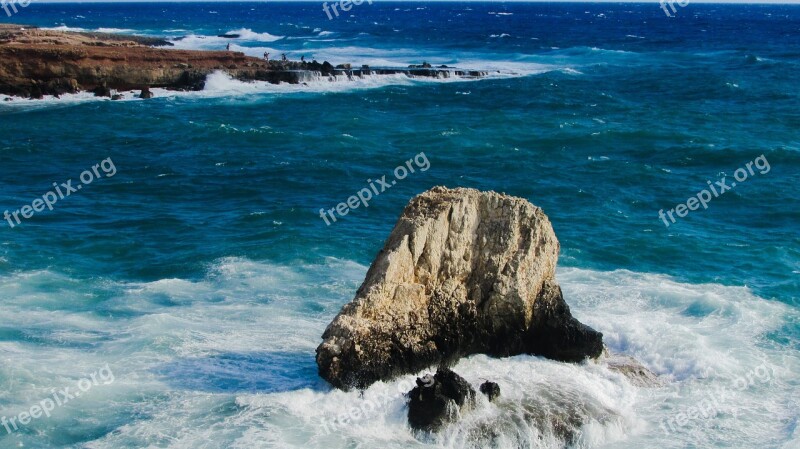 Rock Wave Smashing Spectacular Sea