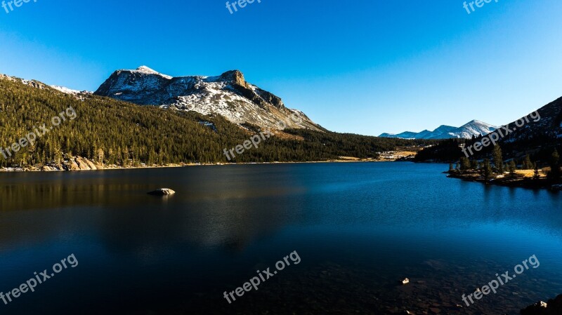 Lake Snow Mountains Cold Mirror Lake