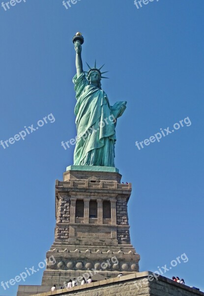 America Statue Of Liberty Newyork Air Blue