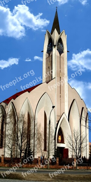 Church Sky Blue Cloud Prayer