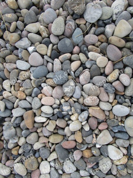 Pebbles Stone Coastline Natural Beach