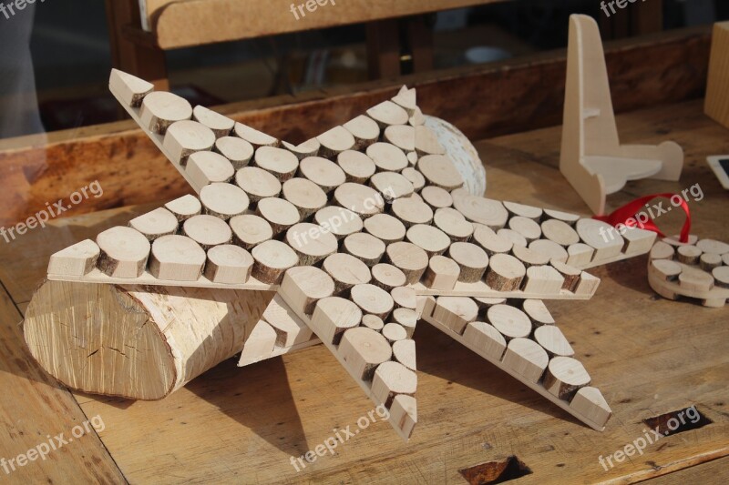 Star Wood Woodworking Handicraft Crafts