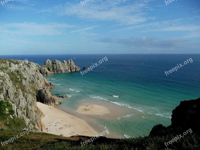 Cornwall Holiday Treen Beach Uk