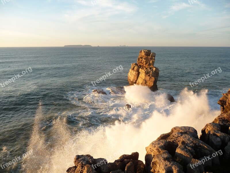 Atlantic Coast Sea Peniche Portugal