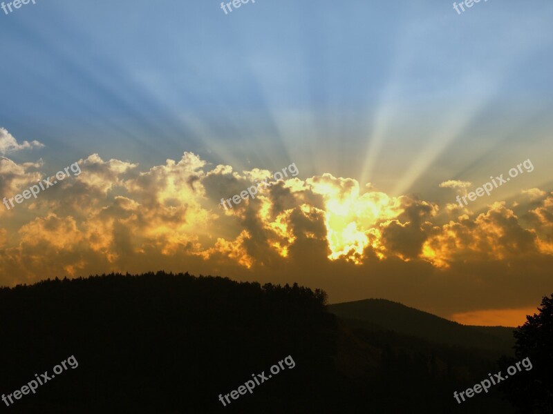 Colors Nature Morning Colored Mountains