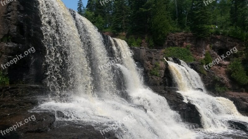 Waterfall Gooseberry Falls Minnesota Gooseberry Free Photos