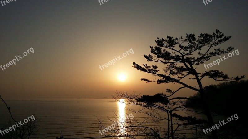 Sea Glow Sunset Ganghwado Island