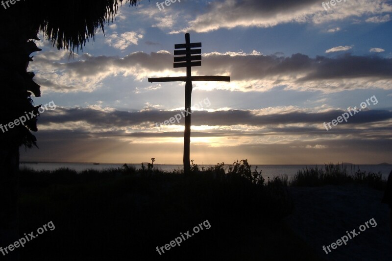 Cross Jesus Silhouette Christianity Prayer