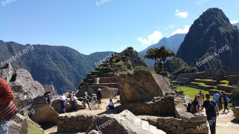 Machu Picchu Peruvian Peru Incan Landmark