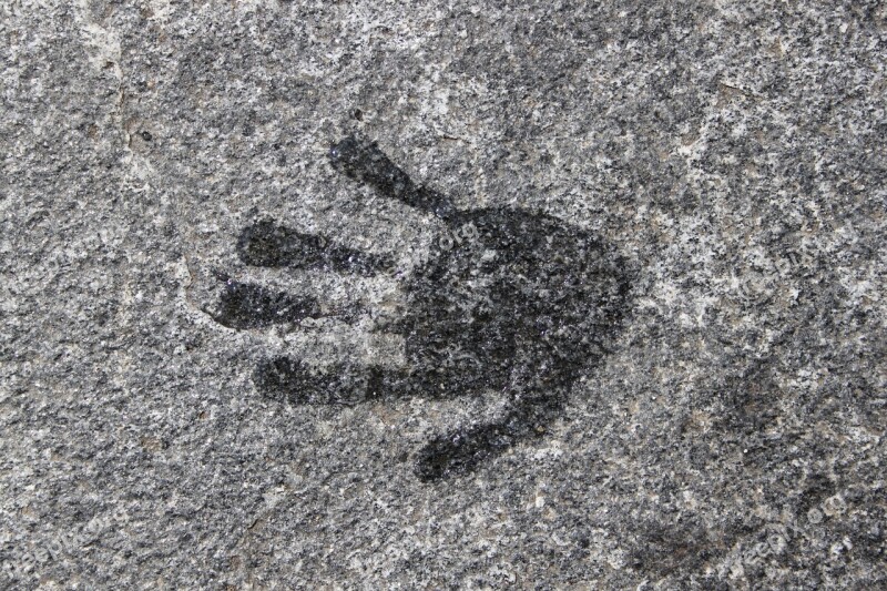 Stone Hand Handprint Free Photos