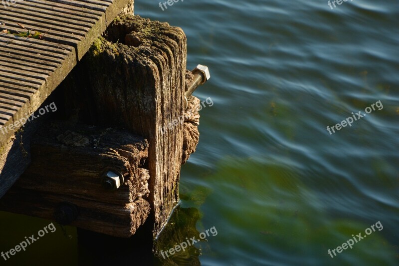 Jetty Wood Structure Old Wood Grain