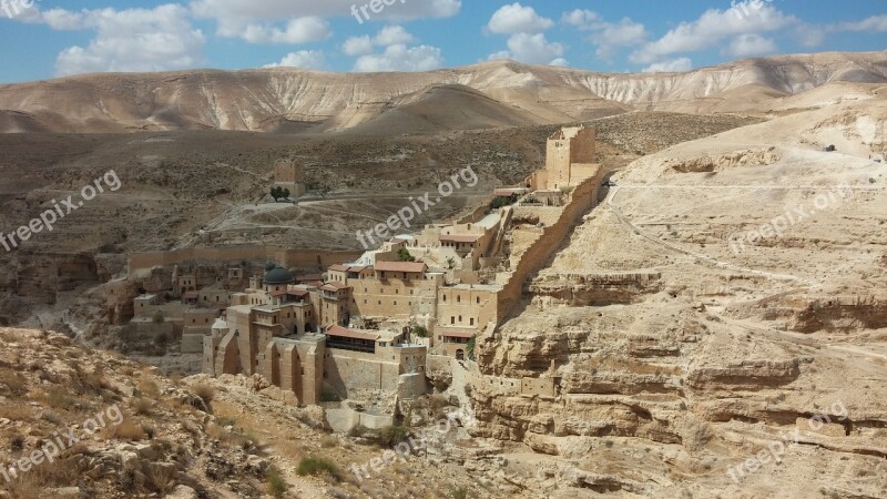 Mar Saba Monastery Monastery Greek Orthodox Sand Desert