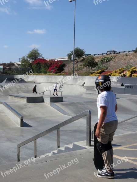 Skatepark Skater Teen Skateboarding Skateboard