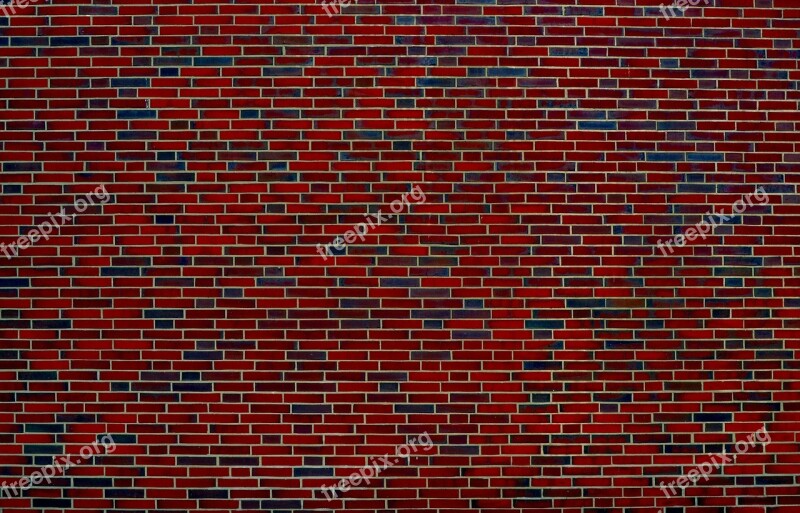 Clinker Brick Wall Background Red