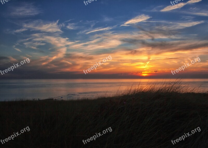 Sunset Lake Holland Romance Abendstimmung